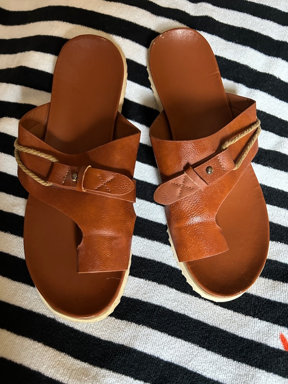 Women's Brown Slide Sandals